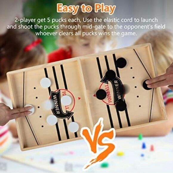 NWT! “Foosball Winner”, 2-Player Wooden, Family, Table Foosball Game (6+). - Picture 6 of 11